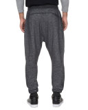 Terry Harem Sweatpants, Black