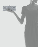 Flavia Confetti Acrylic Clutch Bag, Silver