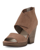 Clip Leather d'Orsay 100mm Sandal, Dusk