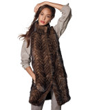 Herringbone Mink Fur Vest 