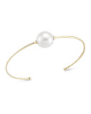 14K Single Pearl Cuff Bracelet
