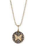 Butterfly Medallion Necklace with Diamonds