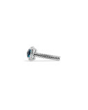 9mm Châtelaine Ring with Diamonds in Blue Topaz