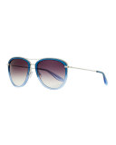 Universal Fit Aviatress Aviator Sunglasses, Smolder/Blue Bayou