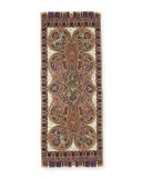 Dehli Paisley Cashmere & Silk Scarf, Brown