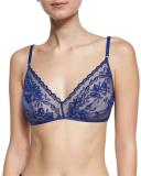 Cosmo Soft-Cup Lace Bra, Marine Blue