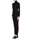 Mid-Rise Skinny Pants, Black