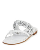 Susa Floral Leather Slide Sandal