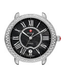 Serein 16mm Diamond Stainless Watch Head, Black