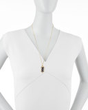 Pocket Watch Key Rock Crystal Necklace