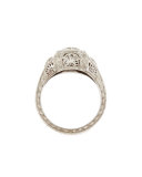 Estate Art Deco Octagonal Diamond Engagement Ring, Size 5.25