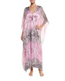 Kaleidoscope-Print Caftan, Pink