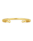 22K Gold Spiral Cuff Bracelet w/Diamonds