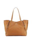 Ivy Leather Tote Bag, Bark