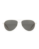 Benedict Basic Polarized Aviators, Silver/Gray