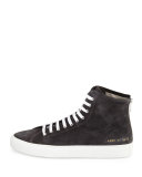Tournament Suede High-Top Sneaker, Dark Gray