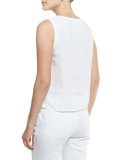 Organic Skinny Ankle Jeans, White 