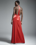 Halter Satin-Strip Gown