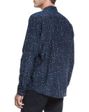 Pencil Dot Sport Shirt, Navy