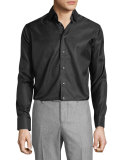 Tonal-Dot Long-Sleeve Sport Shirt