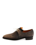 Arca Suede Lace-Up Shoe, Dark Brown