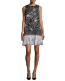 Liza Mixed-Print Tiered Tank Dress