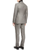 O'Connor Base Windowpane Two-Piece Suit, Ivory/Black