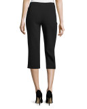 Mid-Rise Slim Cropped Pants, Black