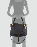 Marcie Medium Satchel Bag, Black