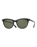 Jardinette Monochromatic Square Sunglasses, Black