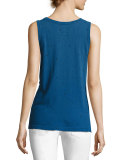 The Muscle Tee in Star Print, Blue