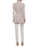Pearl-Stitch Belted Gilet, Ranunculus