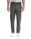 Wool Grisaille Five-Pocket Pants, Gray