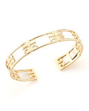 Patras 18k Yellow Gold Open-Frame Bangle