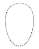 Melon-Carved Amethyst & Ruby Necklace