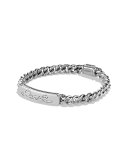 Petite Pavé Curb Link Love ID Bracelet with Diamonds