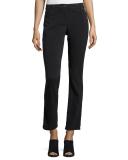 Silk Twill Straight-Leg Jeans 
