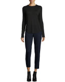 Side Strapping Pants, Black