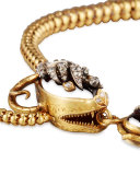 Estate Antique Snake Necklace in 18K Gold