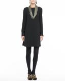 Washable Silk Long-Sleeve Dress 