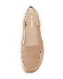 Kamillie Patent Demi-Wedge Pump, Nude