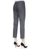 Wool-Blend Skinny Ankle Pants