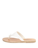 Igia Leather Thong Sandal, White