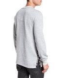 Core Side-Zip Sweatshirt, Gray Heather