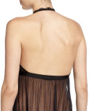 Chance Halter Lace Babydoll, Black