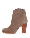 Dalton Suede Western Bootie, Charcoal