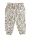 Jay Lightweight Terry Bunny Trousers, Gray, Size 6-24 Months