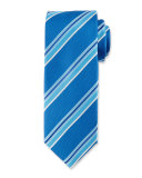 Multi-Stripe Silk Tie, Blue