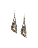 Crystal Pyramid Drop Earrings
