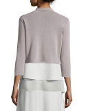 Open-Front Short Cardigan, MiIkwood